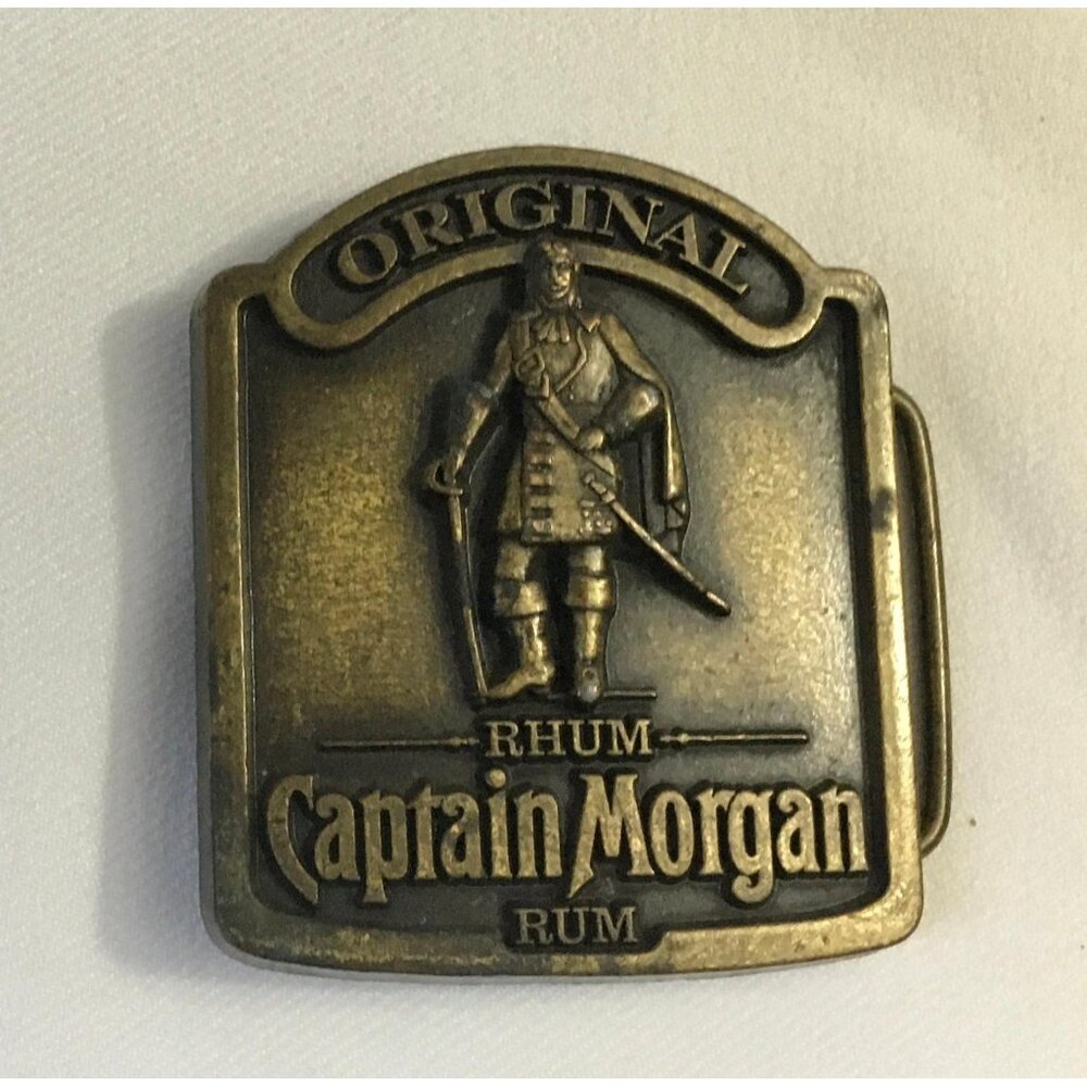 Captain Morgan Belt Buckle Antiqued Brass Original Rum And The Legend Lives On